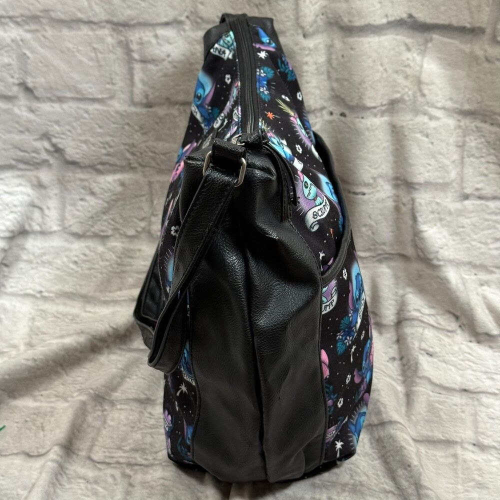 Disney Loungefly Lilo & Stitch Angel Scrump Tattoo Print Hobo Bag Shoulder Purse - Picture 6 of 13